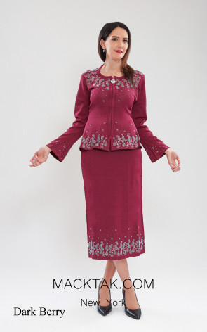 Kourosh KNY Knit KH002 Dark Berry Front Dress