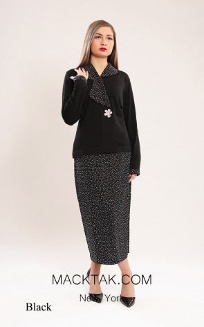 Kourosh KNY Knit KH024 Black Front Dress