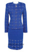 KNY H138 Royal Blue Front Knit Suit