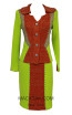 KNY H143 Orange Neon Front Knit Suit 
