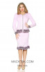 Kourosh 4936 Pink Eggplant Front Knit Suit