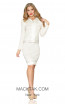 Kourosh 4955 White Front Knit Suit