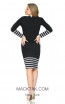 Kourosh 4959 Black Silver Back Knit Suit