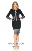 Kourosh 4959 Black Silver Front Knit Suit