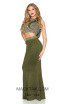 Kourosh Evening 4900 Green Front Dress