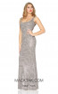 Kourosh Evening 80058 Silver Front Dress