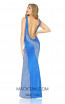 Kourosh Evening 80092 Royal Blue Back Dress