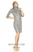 Kourosh Evening 80100 Silver Front Dress