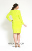 Kourosh H142 N Green Back Dress