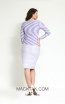 Kourosh H186 Lilac White Back Dress