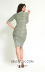 Kourosh H862 Silver Green Back Dress
