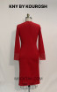 Kourosh KNY Kni KH007 Red Back Dress