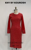 Kourosh KNY Kni KH007 Red Front Dress