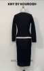 Kourosh KNY Knit KH001 Black Silver Back Dress