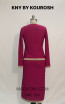 Kourosh KNY Knit KH001 Pink Gold Back Dress