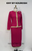 Kourosh KNY Knit KH001 Pink Gold Front Dress