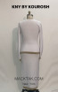 Kourosh KNY Knit KH001 White Silver Back Dress