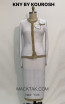 Kourosh KNY Knit KH001 White Silver Front Dress
