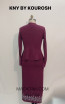 Kourosh KNY Knit KH002 Dark Berry Back Dress