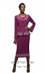 Kourosh KNY Knit KH002 Dark Berry Front Dress