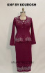 Kourosh KNY Knit KH002 Dark Berry Front Dress