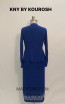 Kourosh KNY Knit KH002 Royal Blue Back Dress