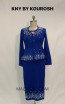 Kourosh KNY Knit KH002 Royal Blue Front Dress