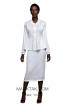 Kourosh KNY Knit KH003 White Front Dress