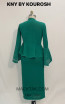 Kourosh KNY Knit KH005 Kelly Green Back Dress