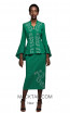 Kourosh KNY Knit KH005 Kelly Green Front Dress