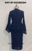 Kourosh KNY Knit KH005 Midnight Blue Back Dress