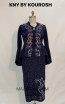 Kourosh KNY Knit KH005 Midnight Blue Front Dress