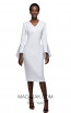 Kourosh KNY Knit KH006 White Front Dress
