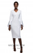 Kourosh KNY Knit KH006 White Front Dress