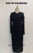 Kourosh KNY Knit KH017 Black Front Dress