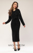 Kourosh KNY Knit KH017 Black Front Dress