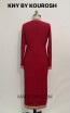 Kourosh KNY Knit KH017 Red gold Back Dress