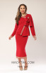 Kourosh KNY Knit KH017 Red Gold Front Dress