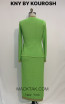 Kourosh KNY Knit KH017 Sour Apple Gold Back Dress