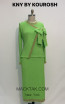 Kourosh KNY Knit KH017 Sour Apple Gold Front Dress