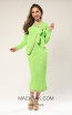 Kourosh KNY Knit KH017 Sour Apple Gold Front Dress