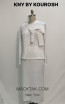 Kourosh KNY Knit KH017 White Front Dress