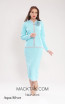 Kourosh KNY Knit KH018 Aqua Silver Front Dress