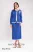 Kourosh KNY Knit KH018 Royal Blue White Front Dress