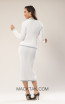 Kourosh KNY Knit KH018 White Silver Back Dress