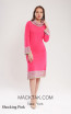 Kourosh KNY Knit KH019 Shocking Pink Front Dress