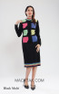 Kourosh KNY Knit KH020 Black Multi Front Dress