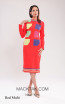 Kourosh KNY Knit KH020 Red Multi Front Dress