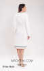 Kourosh KNY Knit KH020 White Multi Back Dress