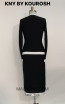 Kourosh KNY Knit KH021 Black White Back Dress